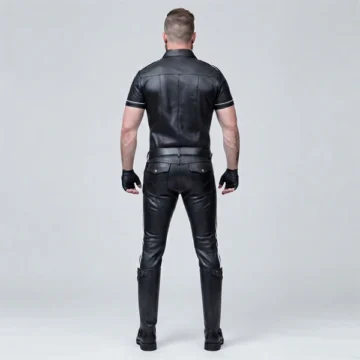Alternative view of Black Leather Uniform
