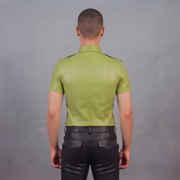 Alternative view of Lime Green Leather shirt