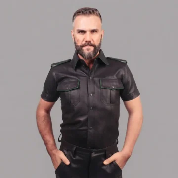 Black Leather Shirt
