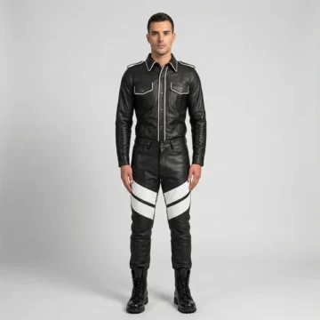 White Piping Leather Uniform