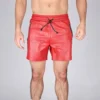 Red Leather Shorts