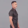 Red Piping Leather Shirt - Image 3