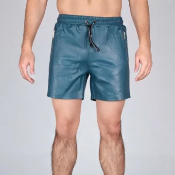Skay Blue Leather Short