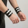 White Stripe Leather Wrist Bnad