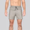 Grey Leather Shorts