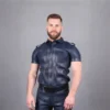 Dark Blue Leather Shirt