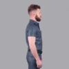 Dark Blue Leather Shirt - Image 3