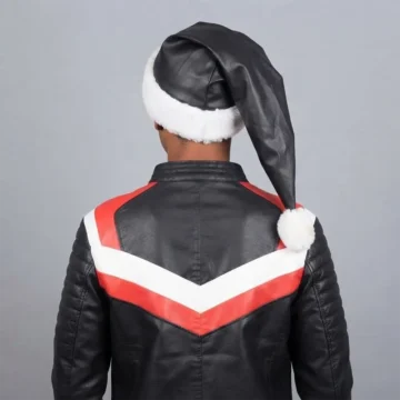 Alternative view of Black Santa Hat