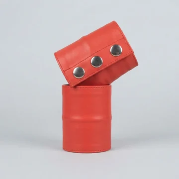 Red Leather Wrist Band