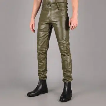 Leather Gey Pants