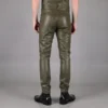 Leather Gey Pants - Image 2