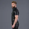 White Stripe Leather Shirt - Image 3