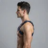 Blue Mens Leather Harness - Image 3