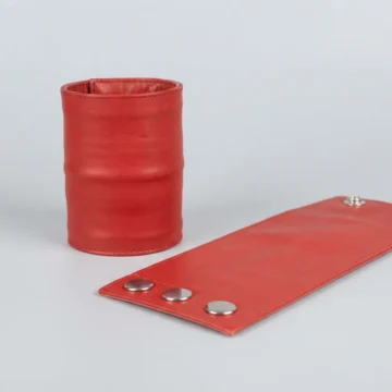 Alternative view of Red Leather Wrist Band