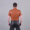 Orange Leather Shirt - Image 2