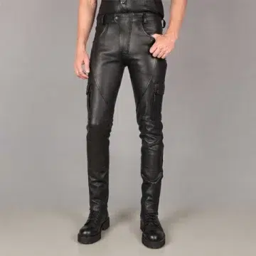 designer leather pants mens​