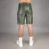 Lime Green Leather Shorts - Image 2