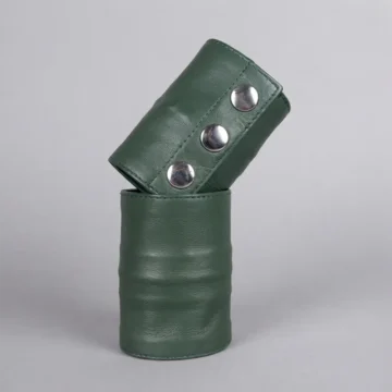 Green Leather Wrist Band