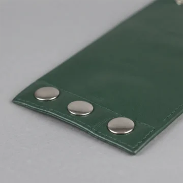 Alternative view of Green Leather Wrist Band