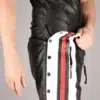 mens slim leather pants - Image 4