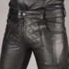 men's leather jeans​