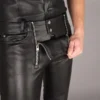 men black leather pants - Image 3